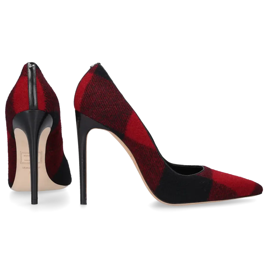Dsquared2 - Dsquared2 Pumps Basic Stoff Tartan schwarz rot - rot
