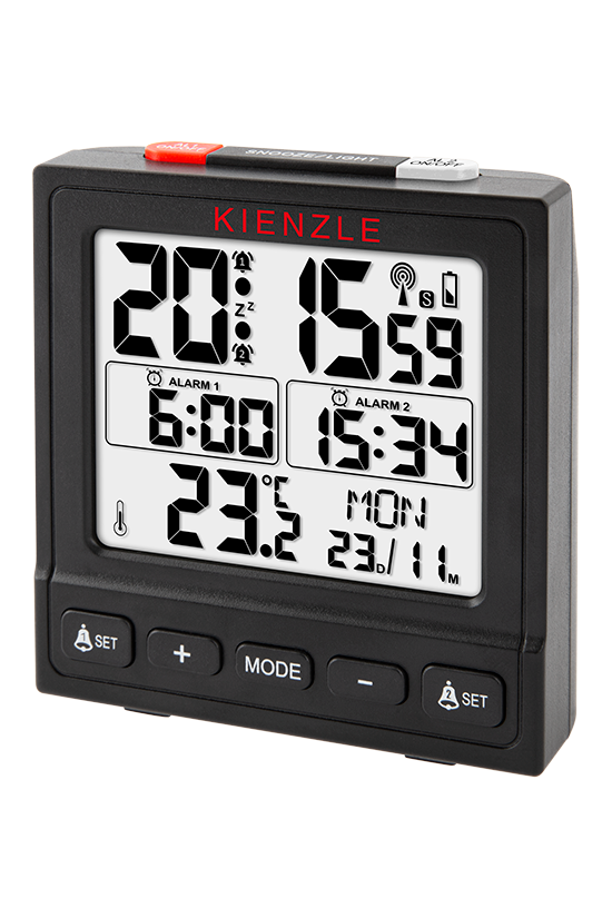 KIENZLE Funk-Wecker “STUTTGART” mit Datums- und Temperaturanzeige
