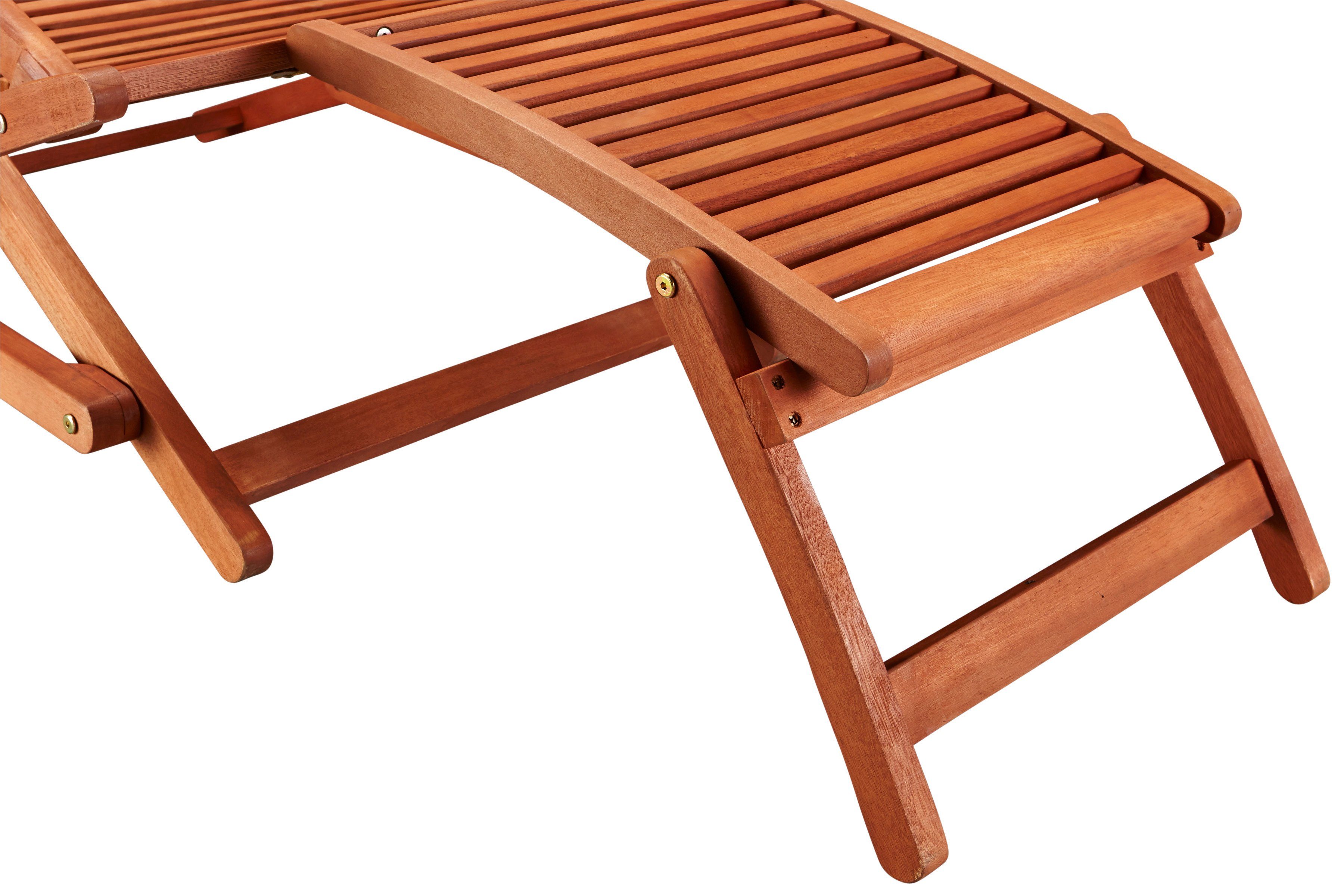 MERXX Gartenliege Copa Cabana, Set, 2er, Eukalyptus, braun, inkl. Auflage