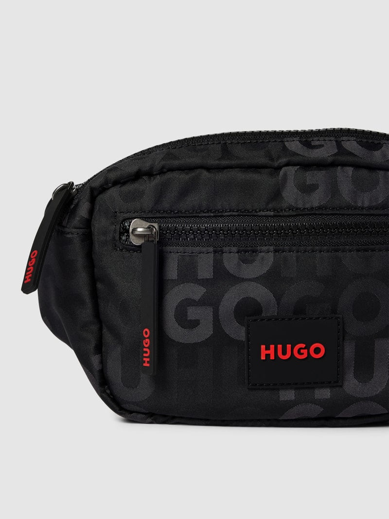 Bauchtasche mit Logo-Muster Modell 'Ethon' in schwarz