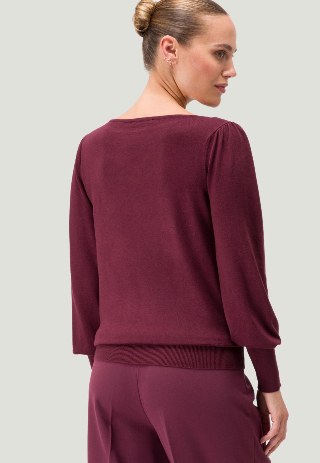 Strickpullover mit Rundhals