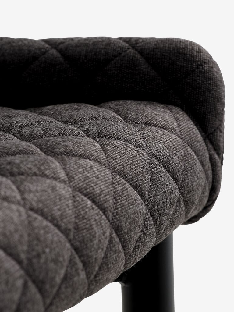 Chaise de salle à manger PEBRINGE grise et noire