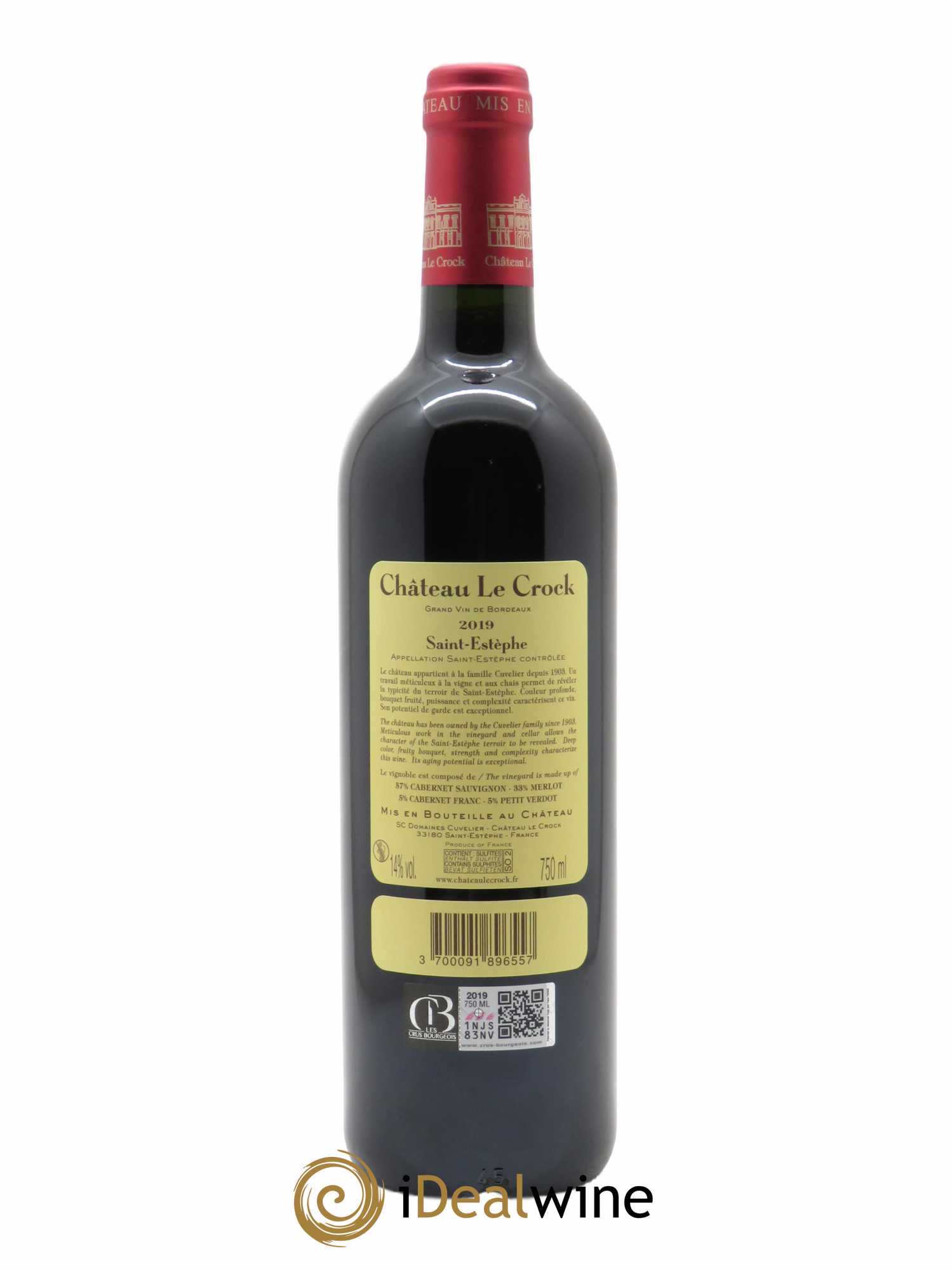 Château le Crock Cru Bourgeois (CBO à partir de 12 bts) 2019 - Lot de 1 Bouteille
