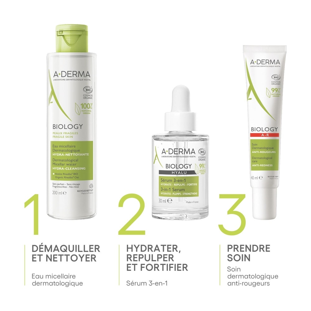 A-Derma Sérum 3-en-1 BIOLOGY HYALU 30 ml Sérum