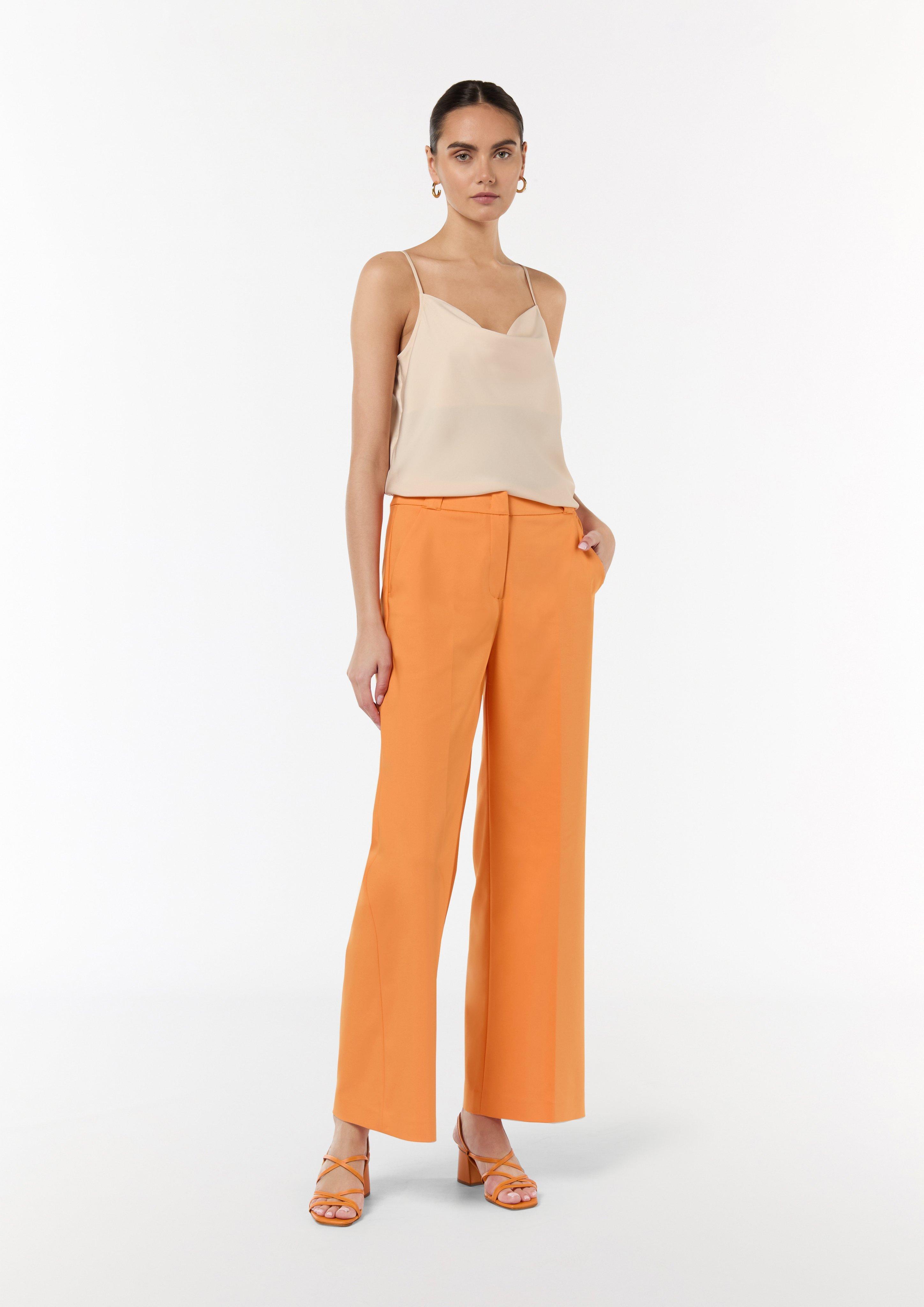 Regular: Hose mit Bügelfalten - orange
