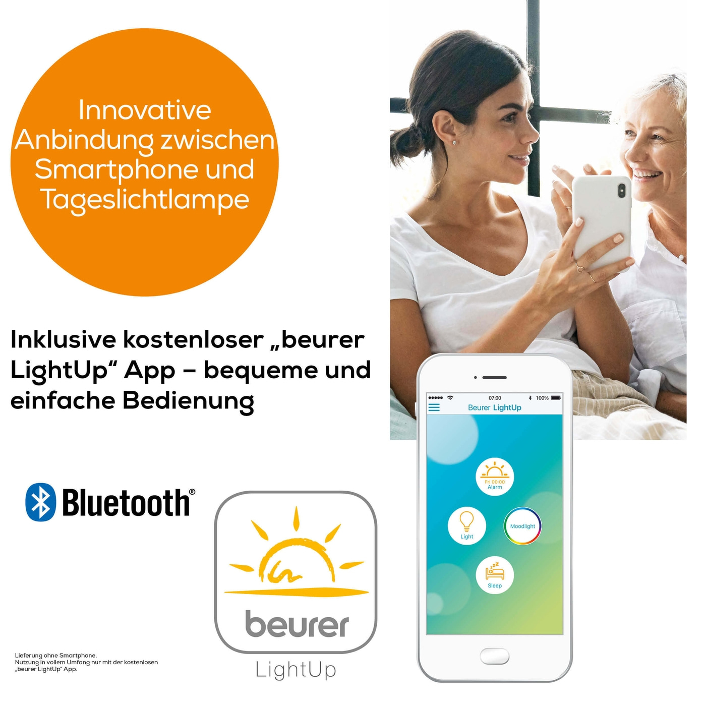 Beurer Tageslichtlampe TL 100-2-in-1 Tageslichtlampe & Stimmungslampe mit einfacher Bedienung durch App