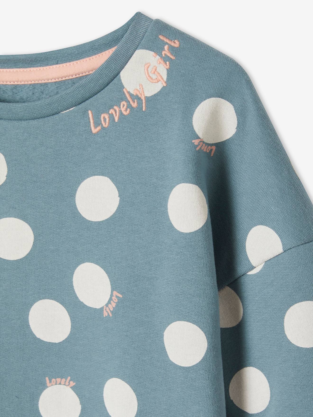 Sweat motifs fantaisie fille rose