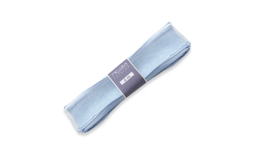 TRUBA Chiffonband mit Draht uni hellblau 4 m