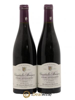Chambolle-Musigny 1er Cru Les Charmes Hudelot-Baillet  2005 - Lot de 2 Bouteilles
