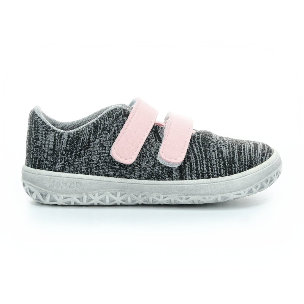 Jonap Knitt 3D grau-pink Barfuß-Sneakers