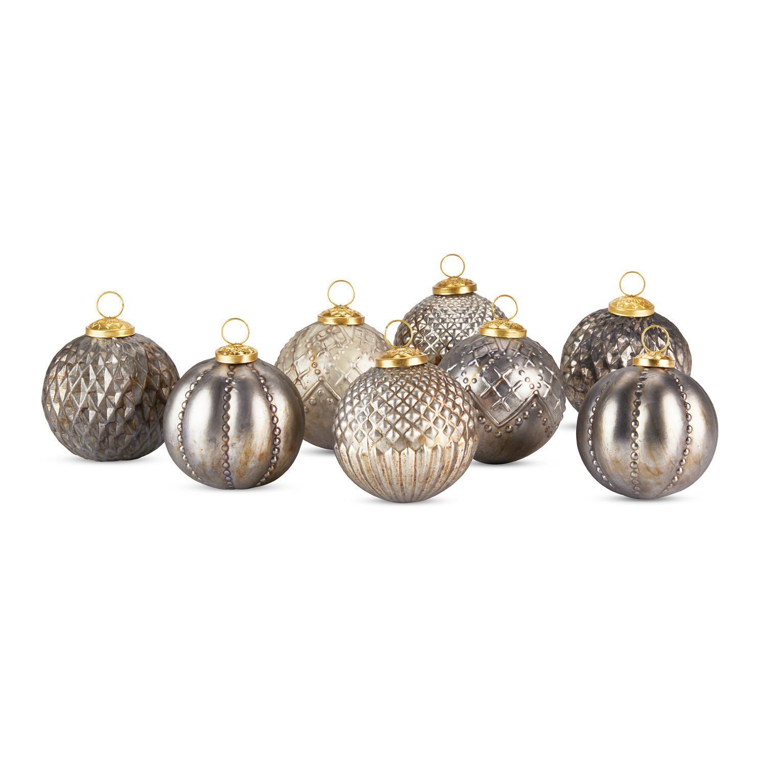 Mirabeau Christbaumschmuck Weihnachtsschmuck 8er Set Silverlake silber (8-tlg), Weihnachtsdekoration