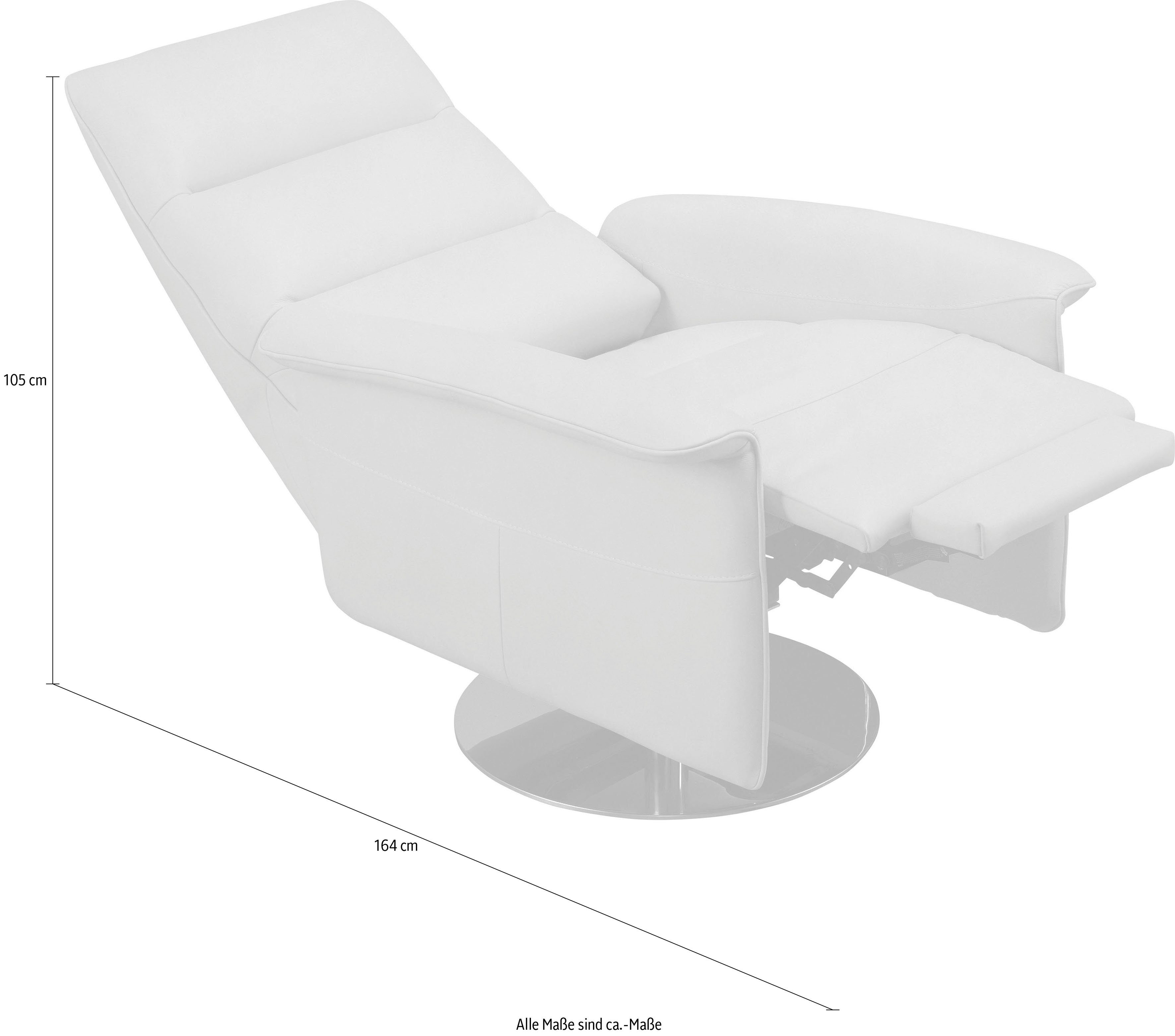Egoitaliano Sessel Kelly, drehbar, manuelle Relaxfunktion mit Push-Back-Mechanismus