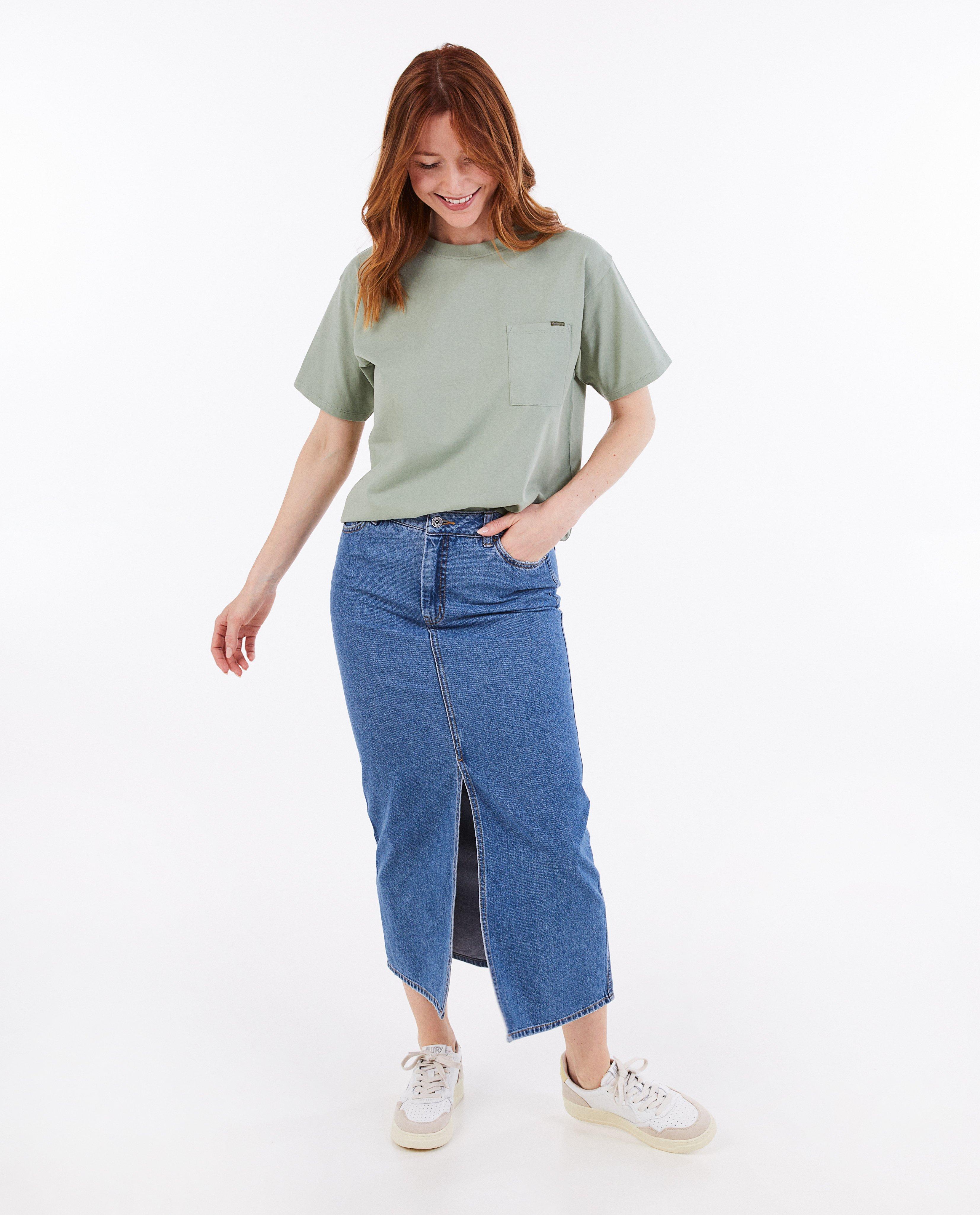 Tricou Familystories cu inscripție, verde deschis pentru femei