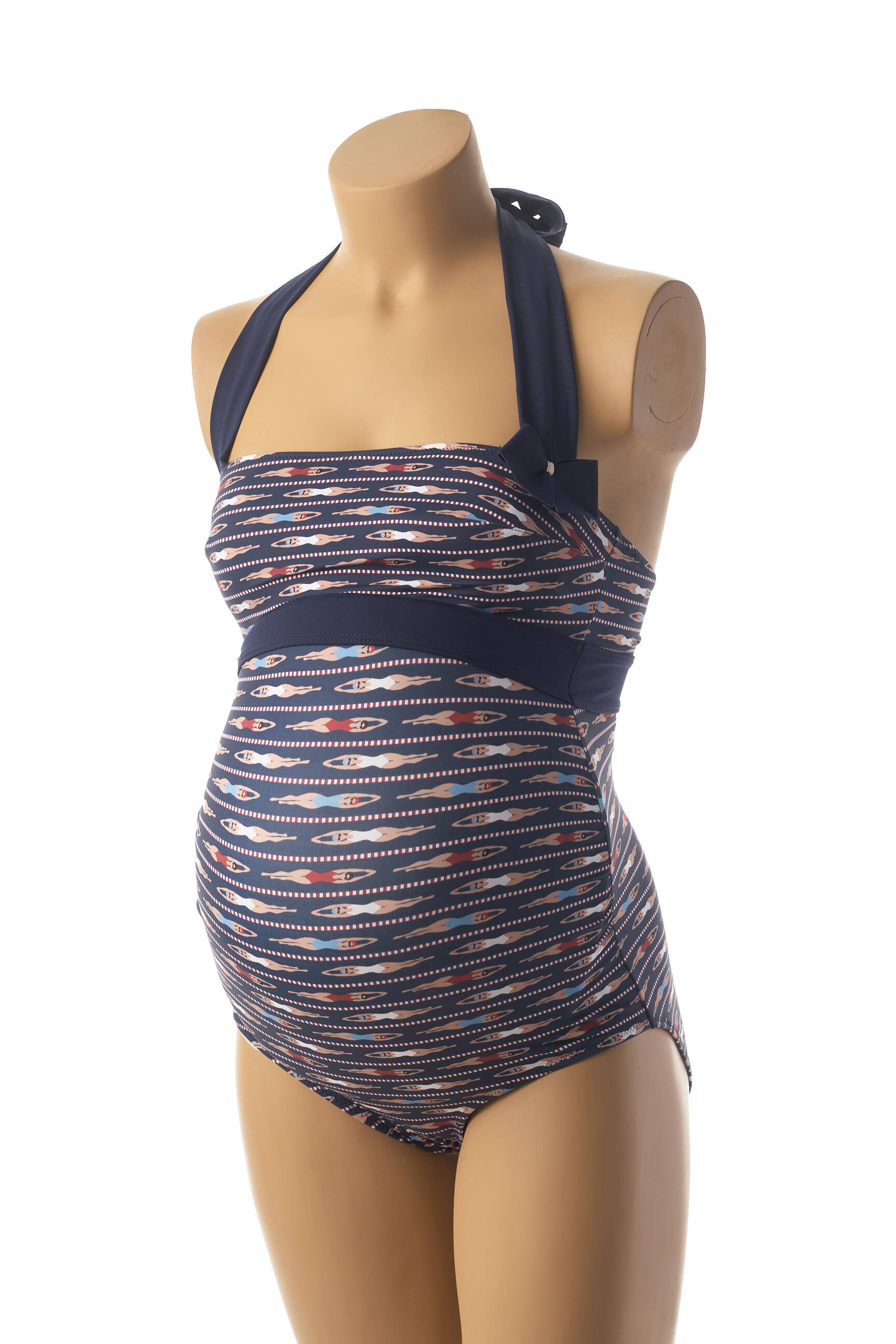 Cache Coeur Maillots2bain Maternite Femme couleur bleu