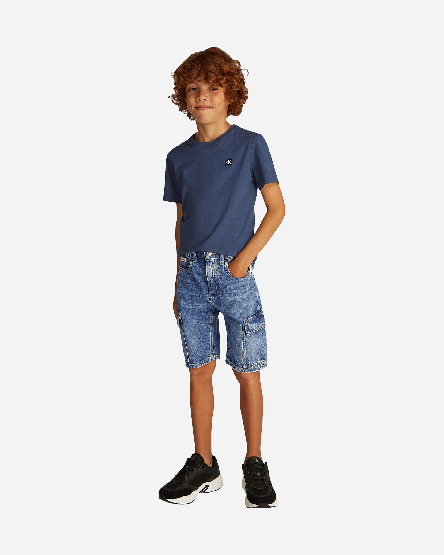 Bermudy Calvin Klein Jeans Cargo Relaxed Jr IB0IB02430-1A4