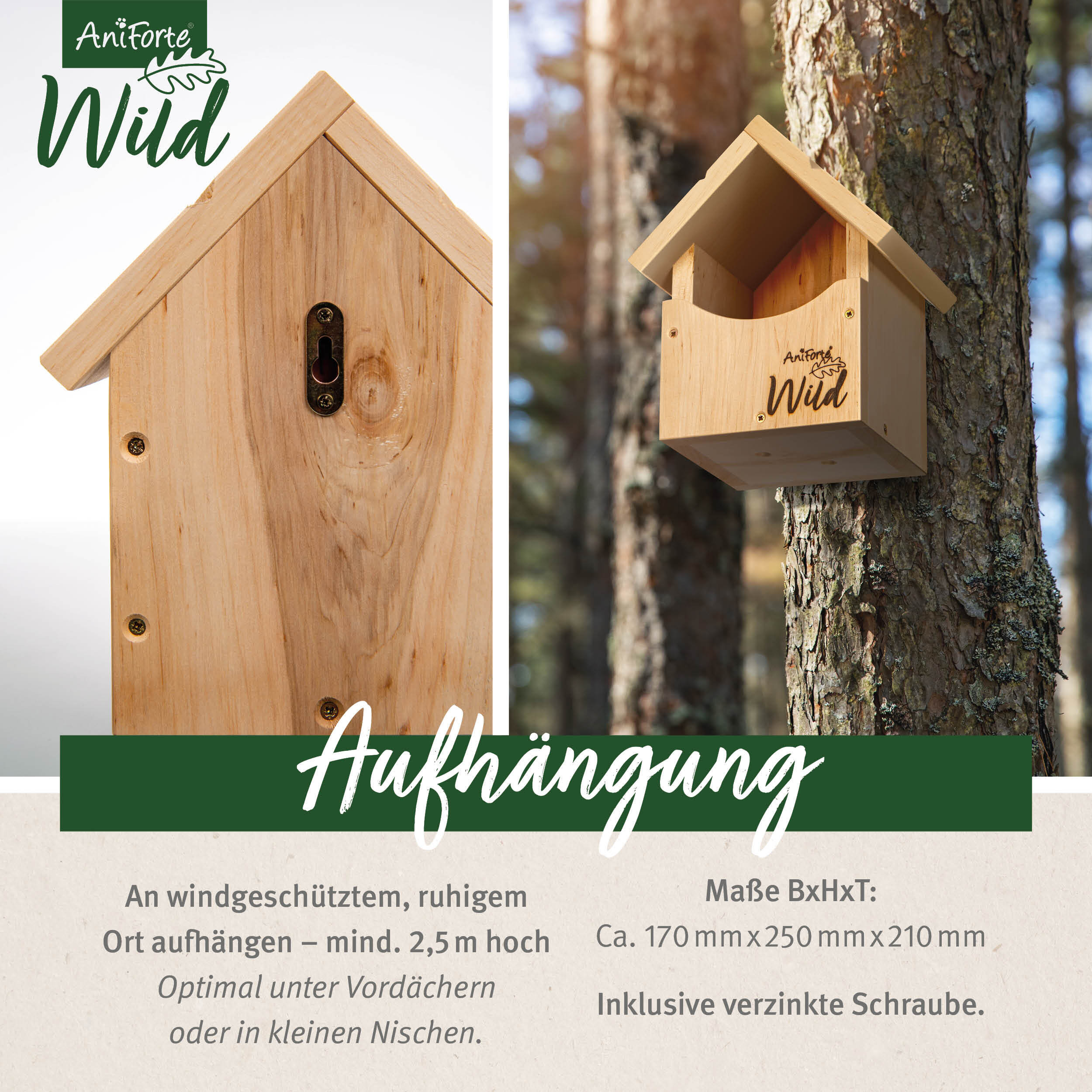 Aniforte Vogelhäuser & Nistkästen Aniforte Nistkasten Rotkehlchen