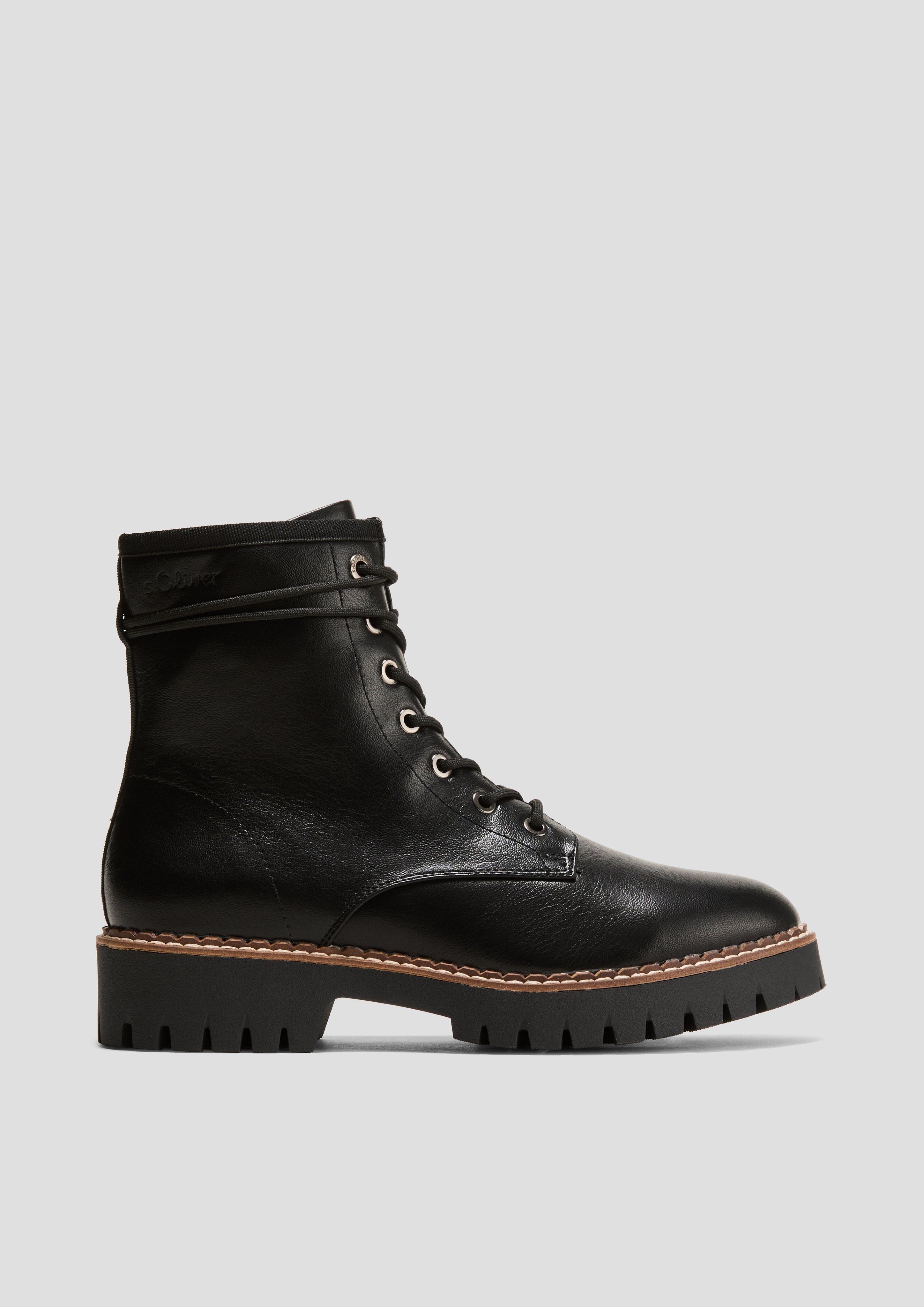 Schnürstiefel in Leder-Optik  6008284-001
