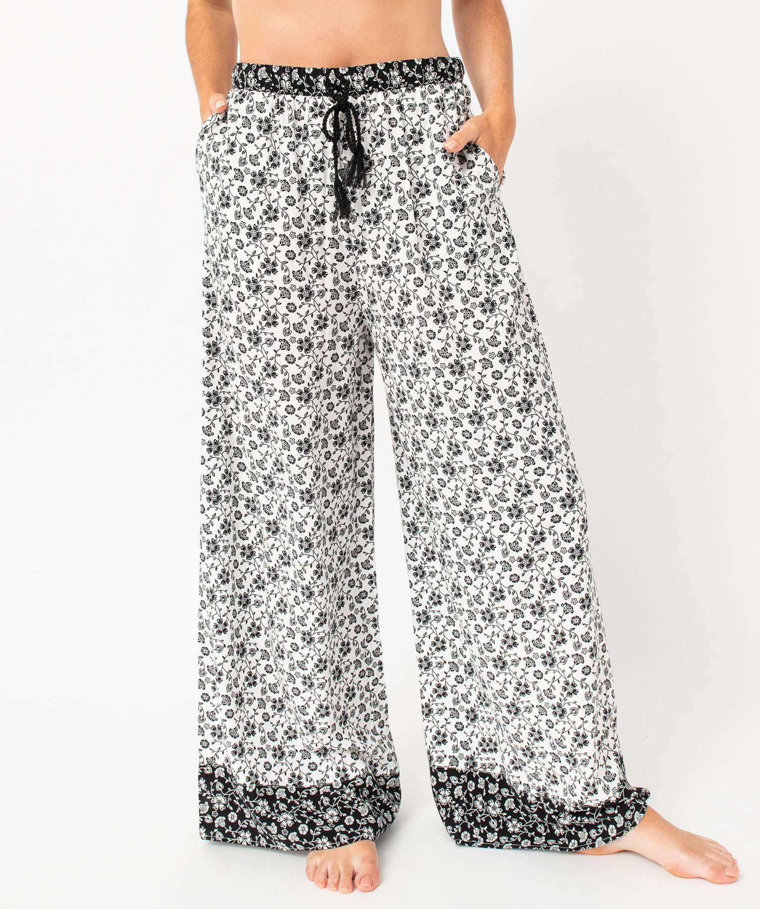 Pantalon de pyjama fluide coupe ample femme imprime | GEMO