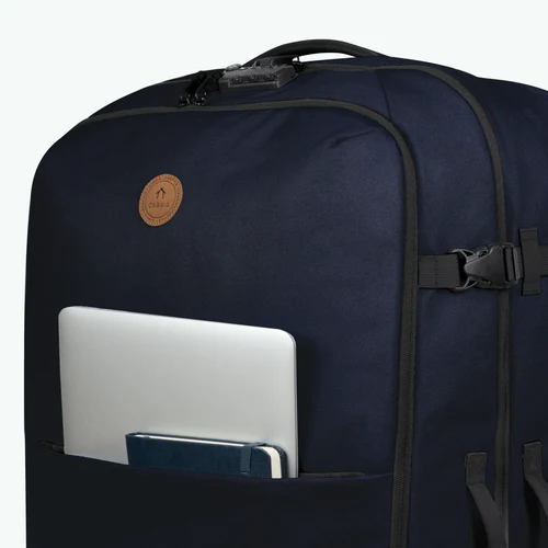 Reykjavik navy blue 2-wheel soft suitcase