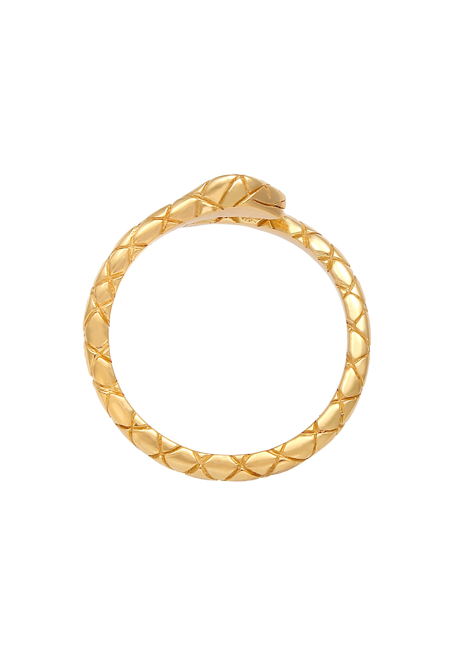 Elli Women's Snake Trend Blogger Ajustable Plata Chapada en Oro 925