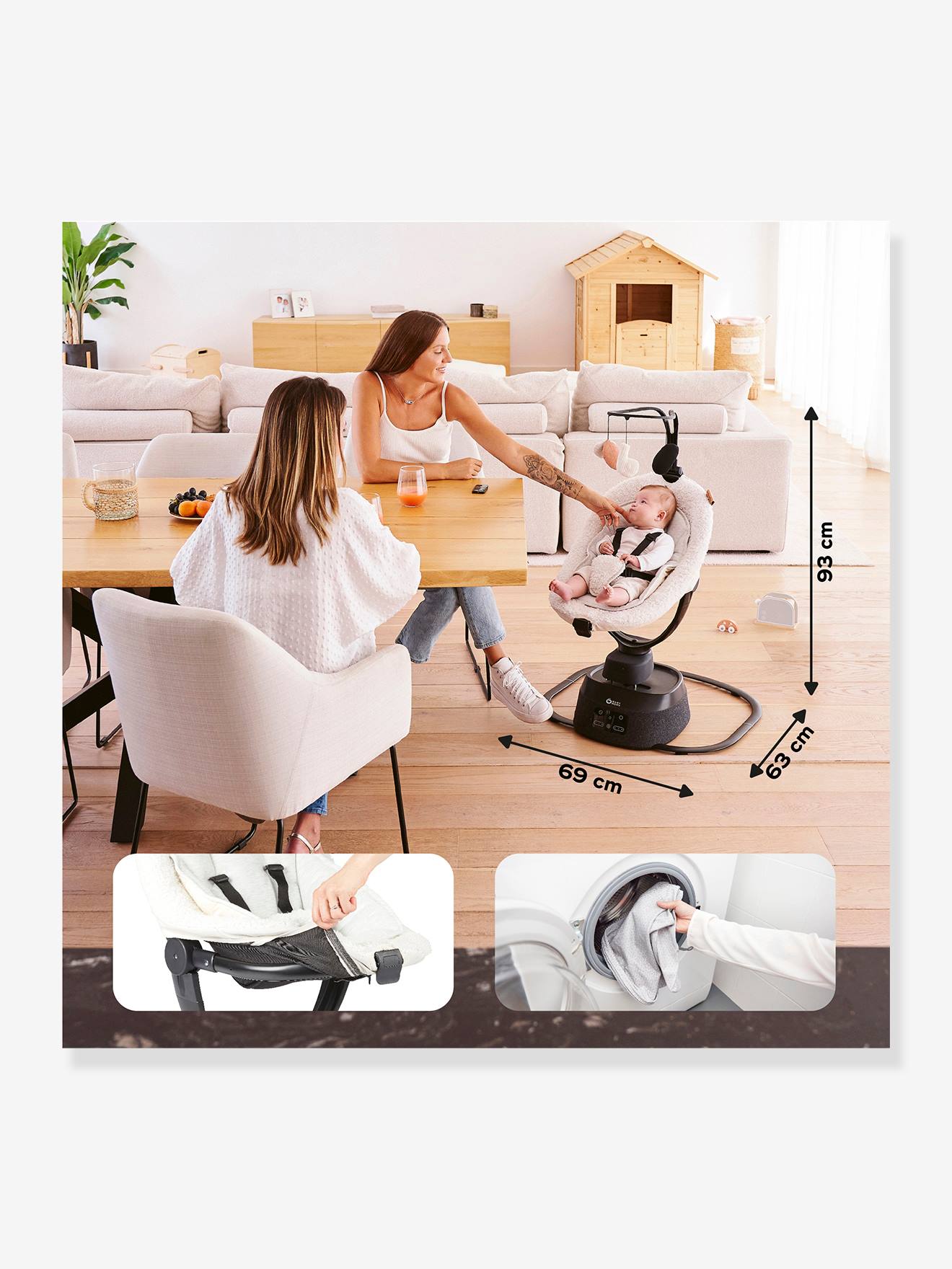 Babymoov Elektronische Baby Wippe SWOON EVOLUTION CURL BABYMOOV - weiß