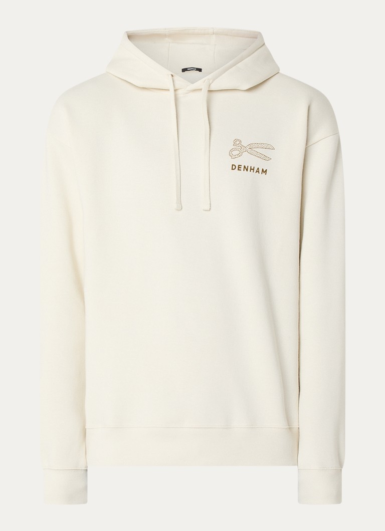 Denham Wear Better kapučjakas džemperis ar logotipu un apdruku aizmugurē