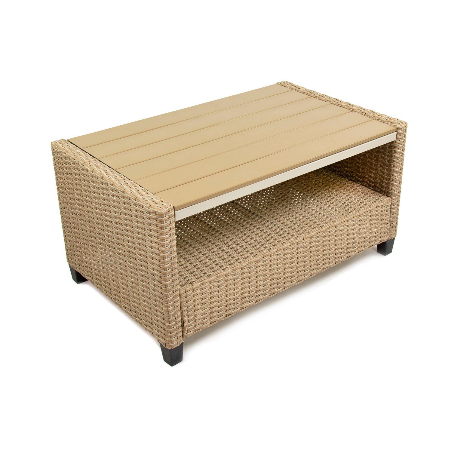 Green Spirit Loungeset Garten Sitzgruppe Madeira III, (Set, 6-tlg), 2-Sitzer Sofa: 124x67x74cm, Sessel: 67x66x74cm, Tisch 90x55x46cm