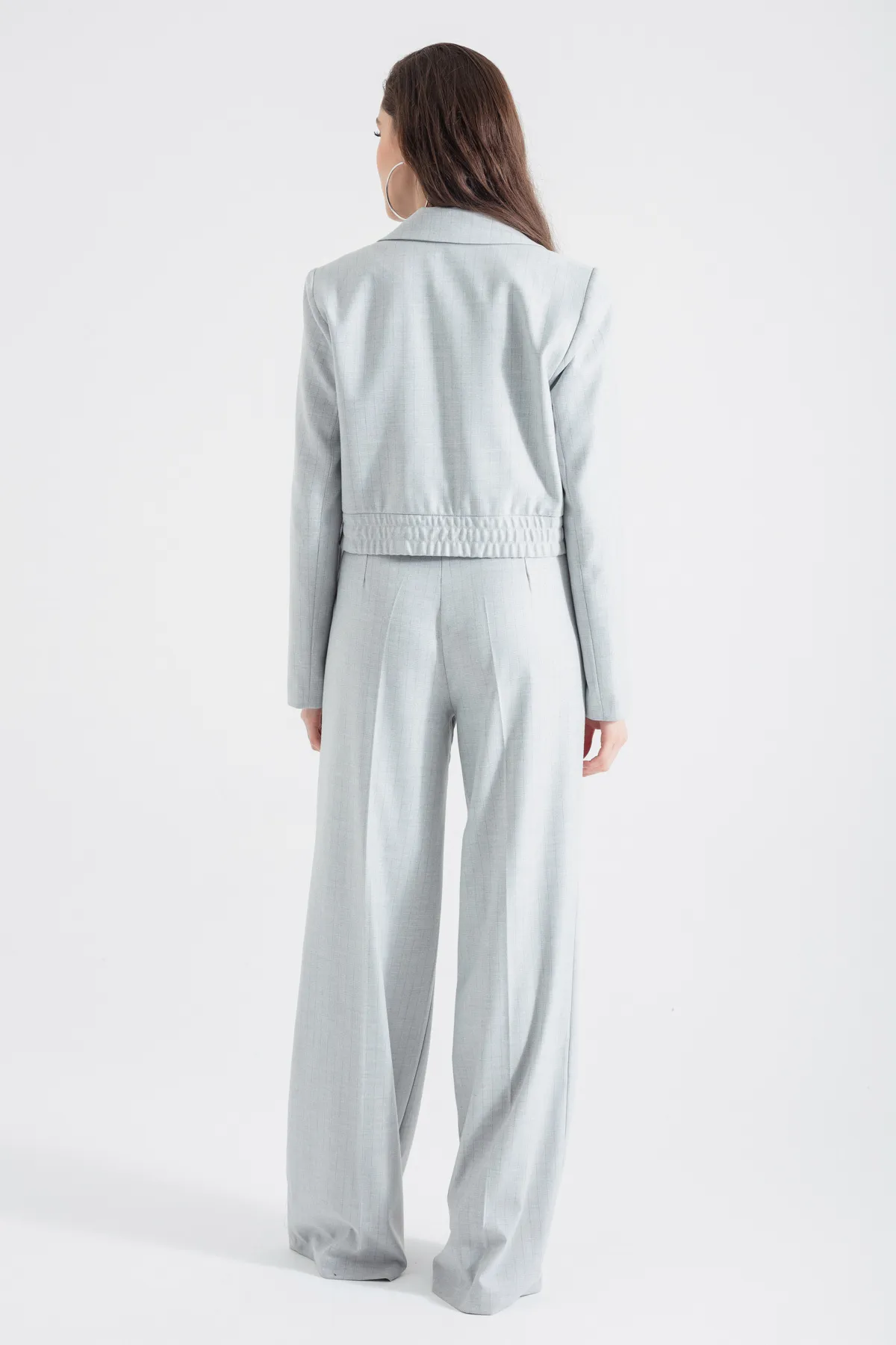 Lafaba  Graues Jacken-Hosen-Set für Damen