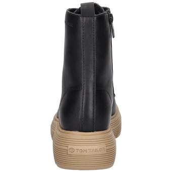 Tom Tailor Schnür Boots in schwarz