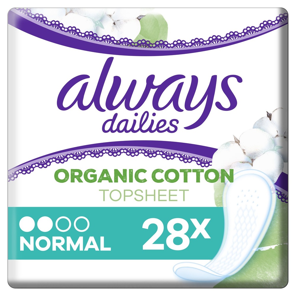always Always Dailies Protège-Slips, 0% Colorant & Parfum x28 Protège-Slips