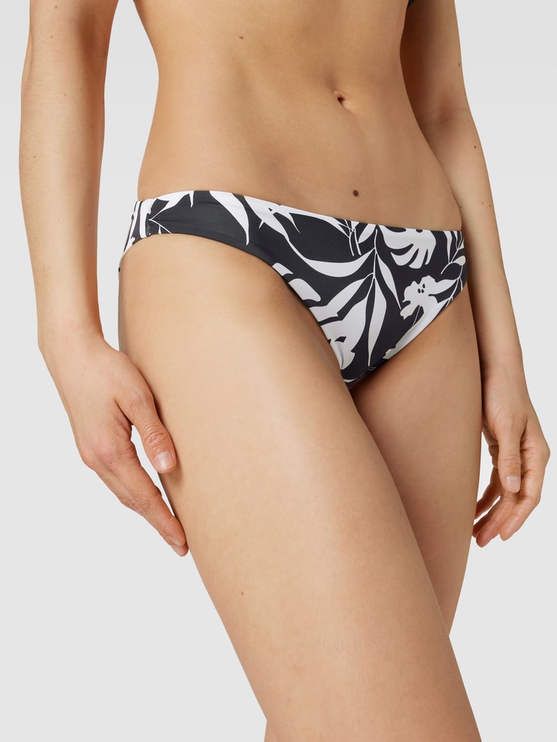 Bikini-Slip mit Allover-Print Modell 'LOVE THE BAJA' in schwarz