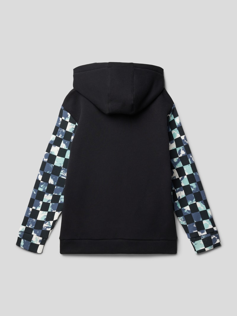 Hoodie mit Label-Patch Modell 'MY NAME IS HOOD' in schwarz
