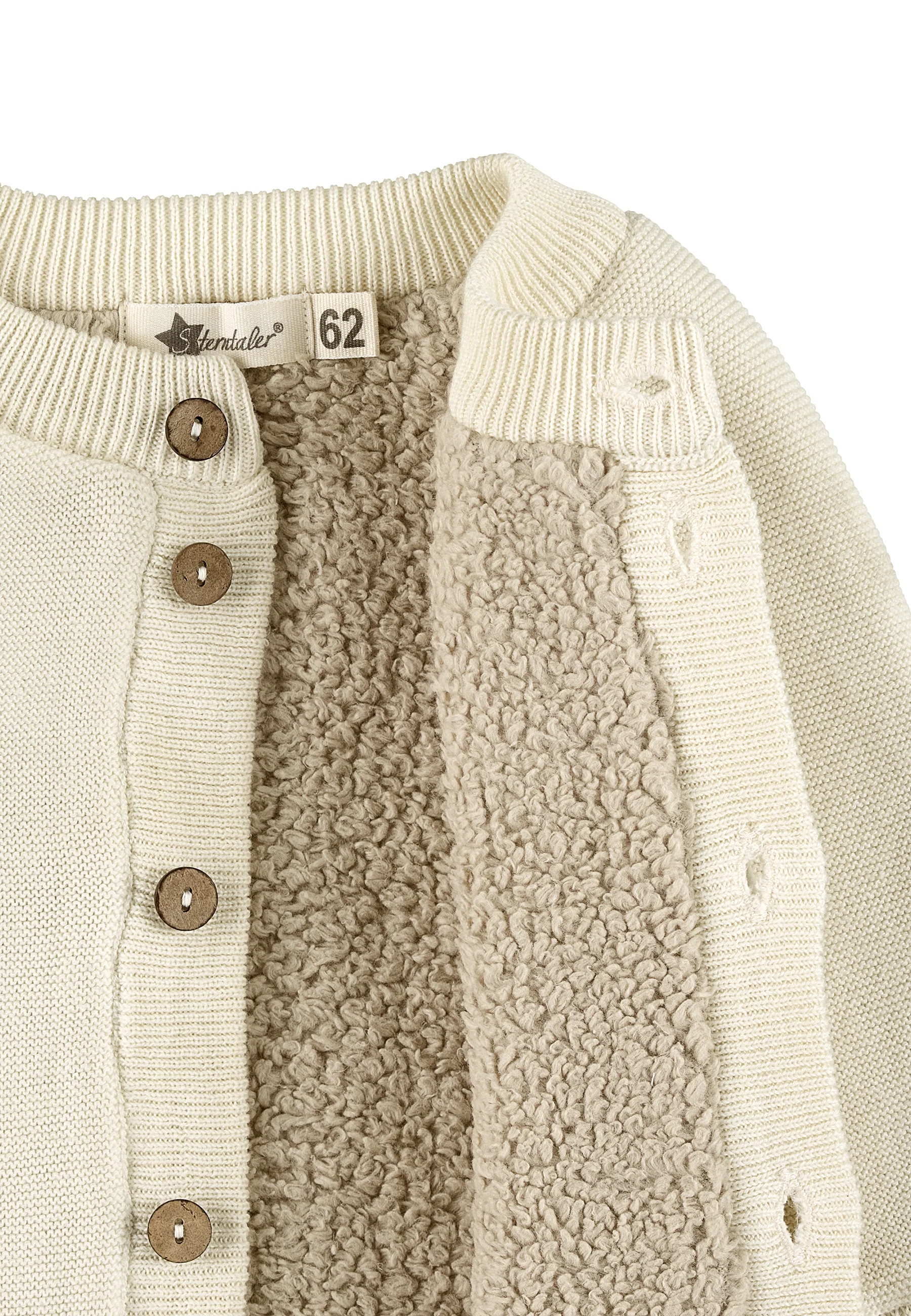 GOTS Strick-Jacke mit Stern am Rücken in 4 Farben