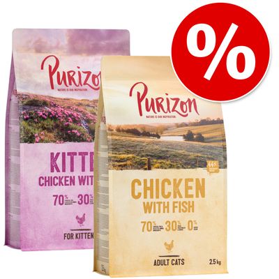 Übergangsset! Purizon- getreidefrei für Kitten und erwachsene Katzen