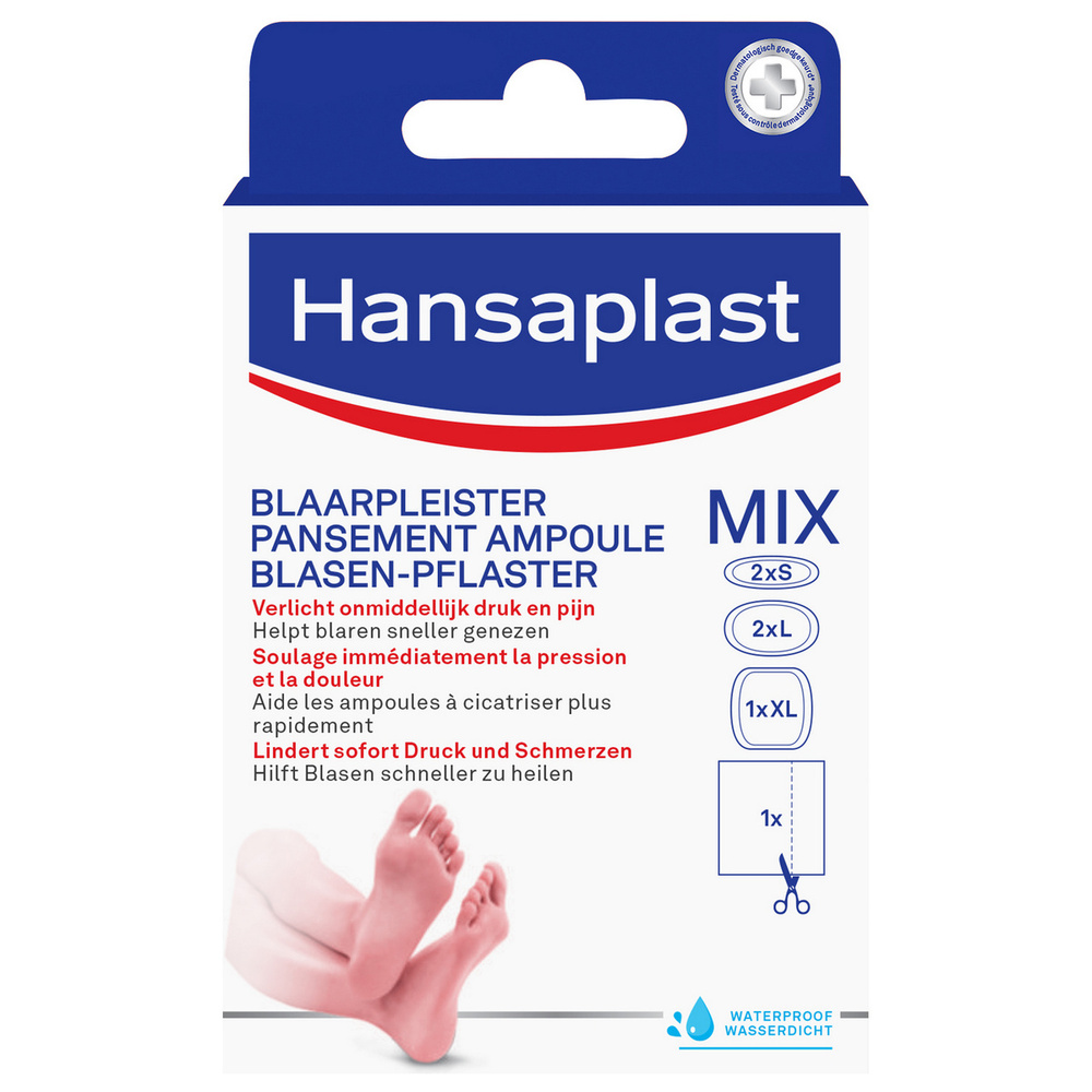 hansaplast Pansements Ampoules Hydrocolloïdes Mix Pack Bandage, pansement, sparadrap