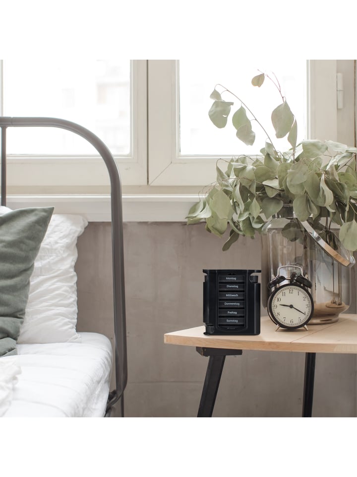 relaxdays Pillendose in Schwarz günstig kaufen onesize