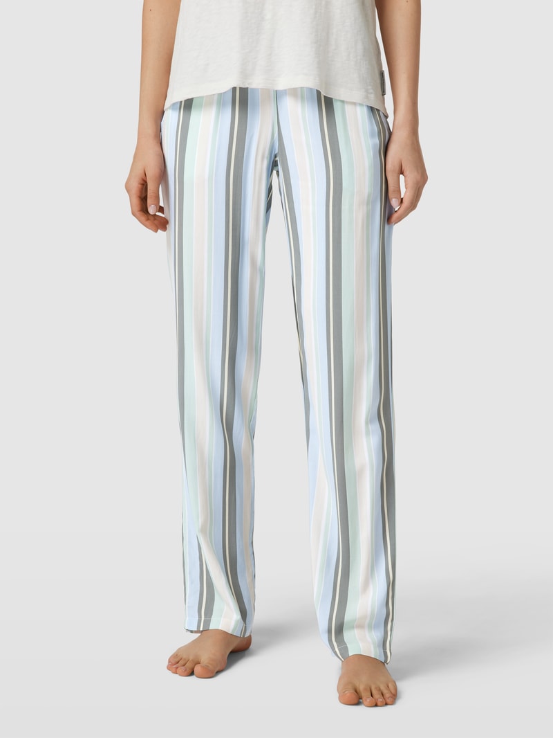 Pyjama-Hose mit Streifenmuster in hellblau