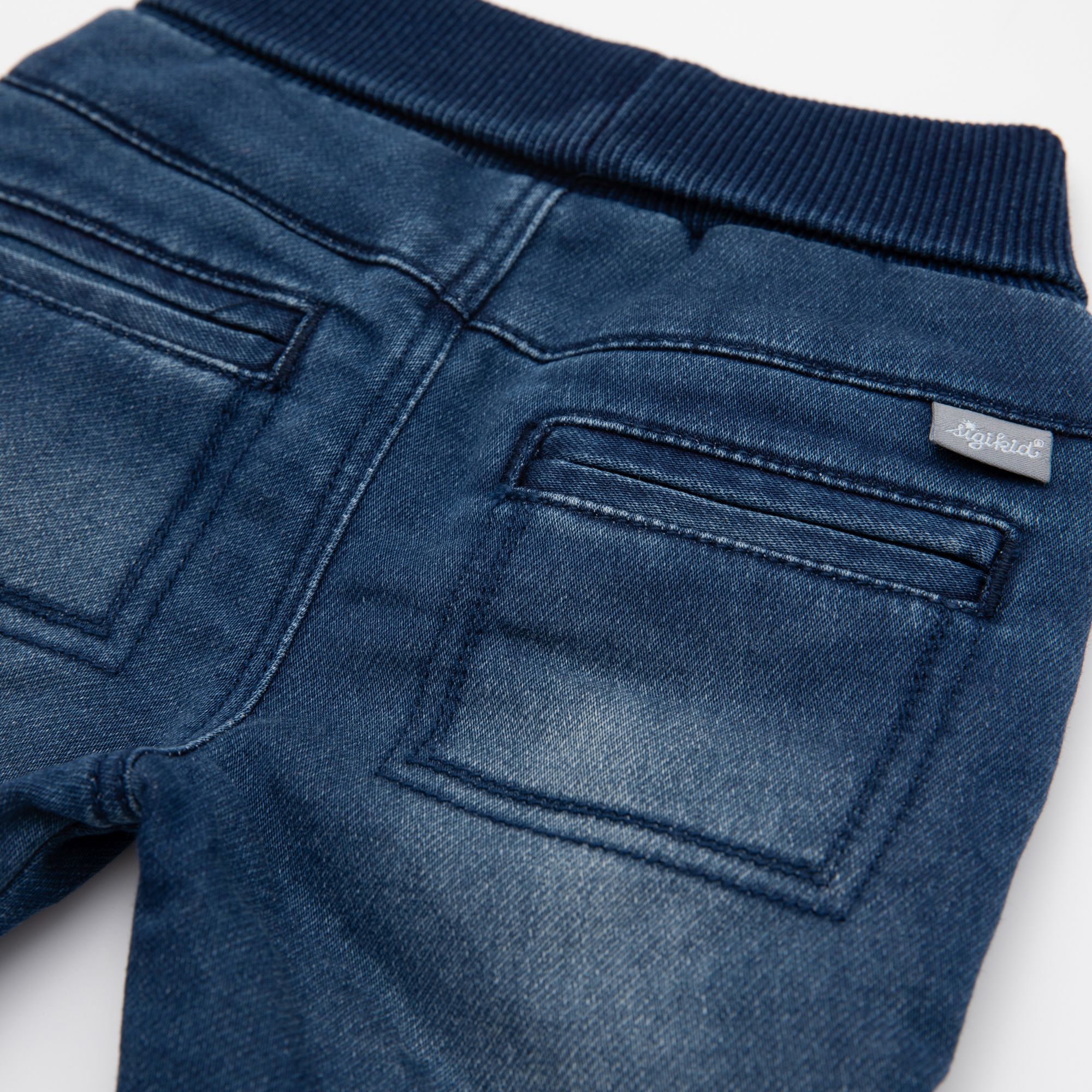 Babyjeans mit Beinbündchen in Dunkelblau