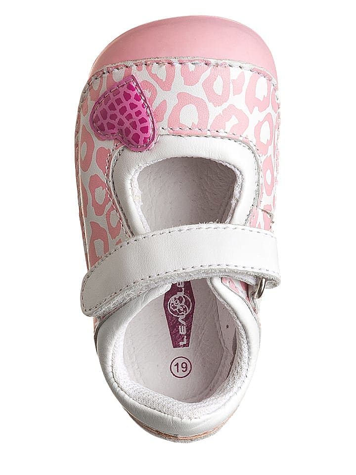 Lea Lelo Leder-Spangenballerinas in Weiß/ Rosa günstig kaufen 18