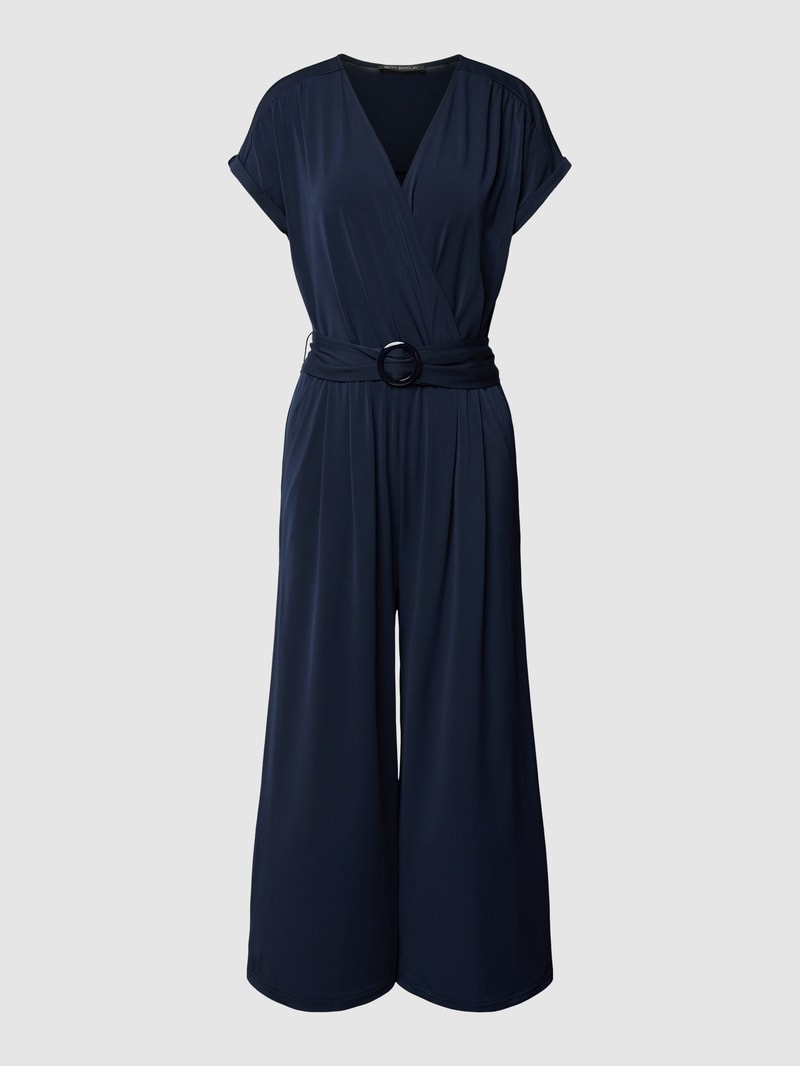 Jumpsuit in Wickel-Optik in marineblau