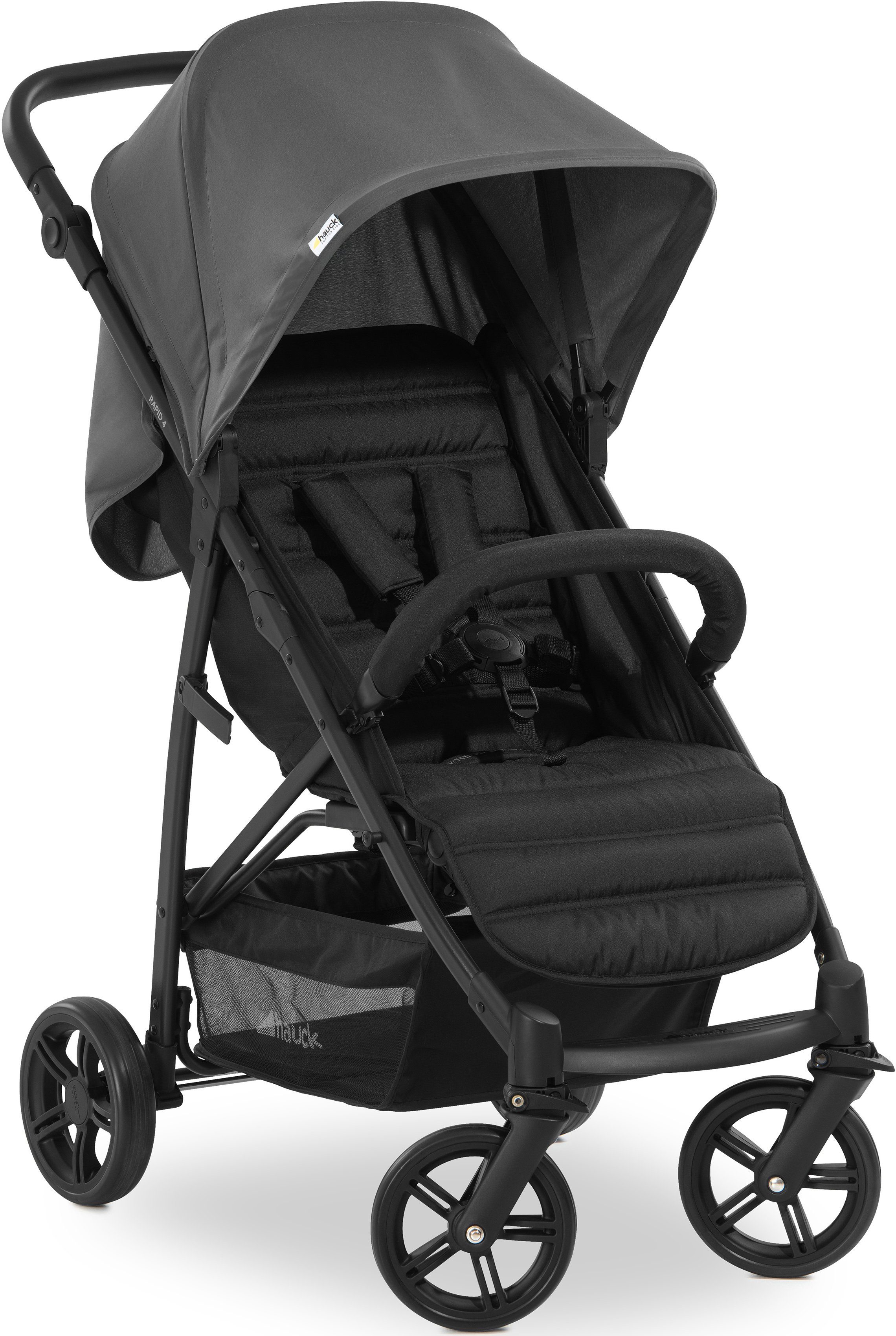 Hauck Kinder-Buggy Rapid 4, grau, mit schwenk- und feststellbaren Vorderrädern