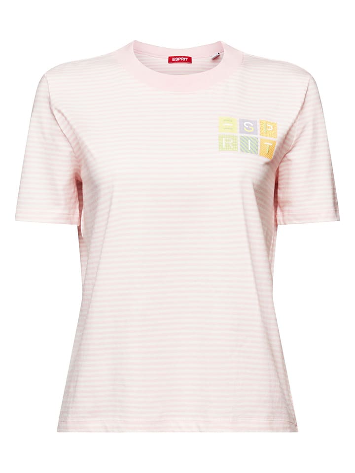 ESPRIT Shirt in Rosa/ Weiß günstig kaufen