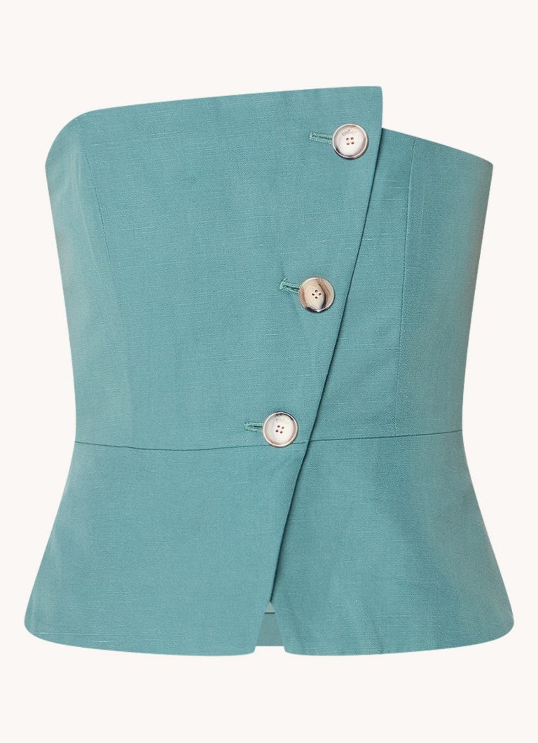 ba&sh Gabriella strapless top in linen blend