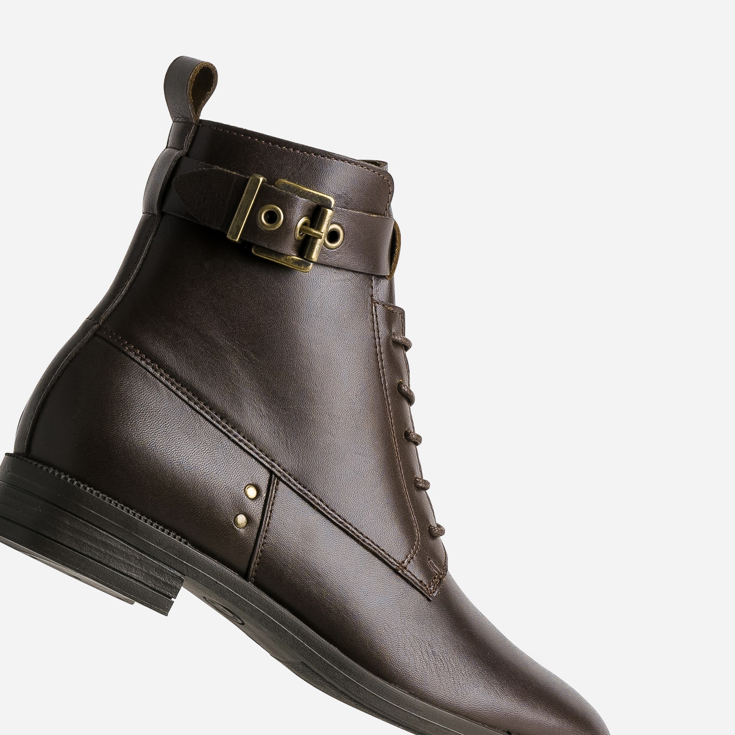Bottines marron éco-conçue en cuir