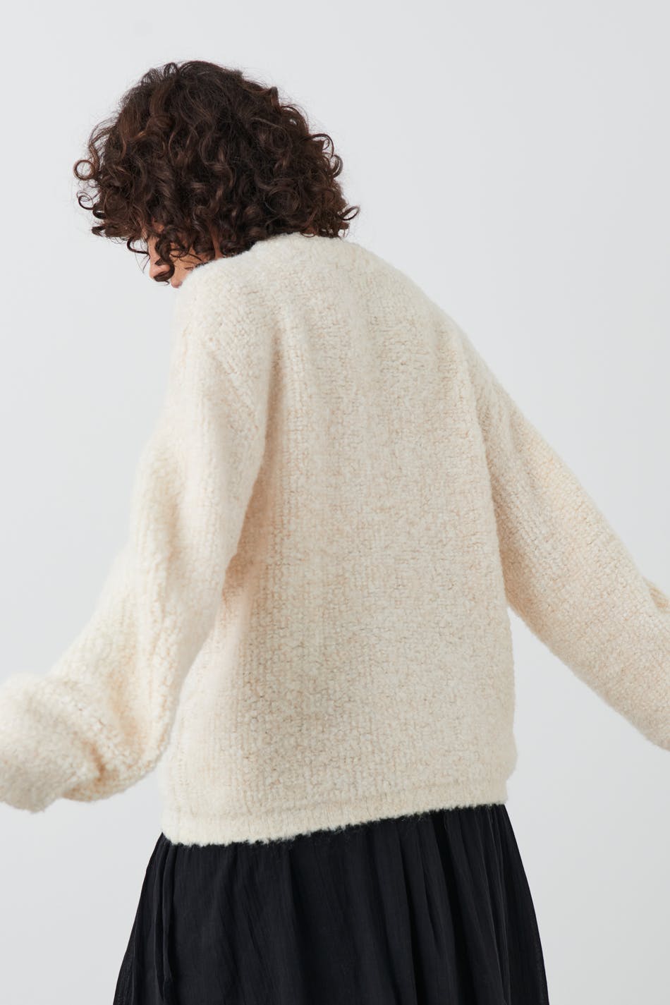 Boucle knitted sweater