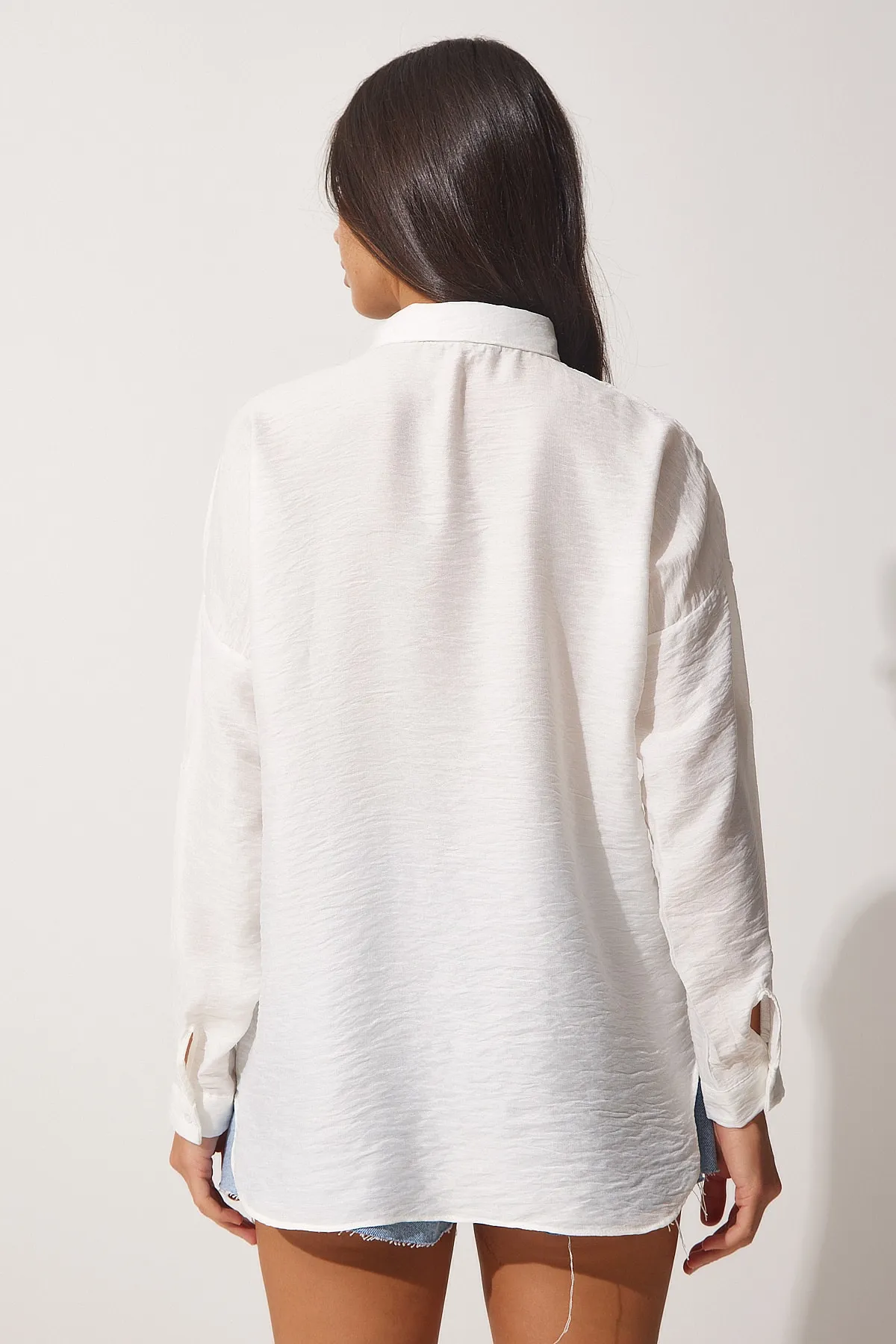 Happiness İstanbul  Hemd - Weiß - Oversized
