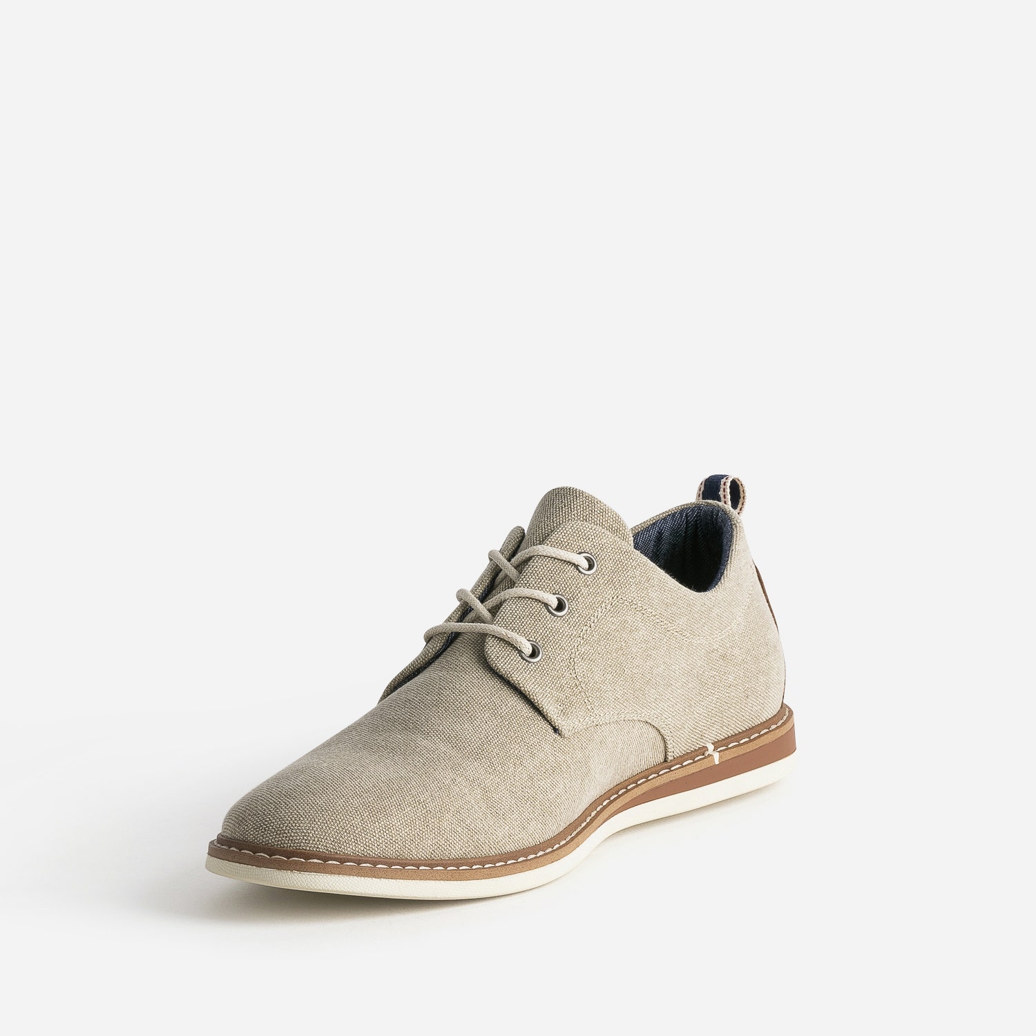 Derby beige chiné en textile