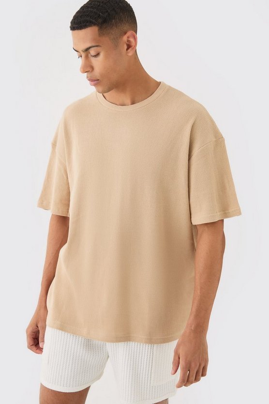 Oversize Hemd in Waffeloptik