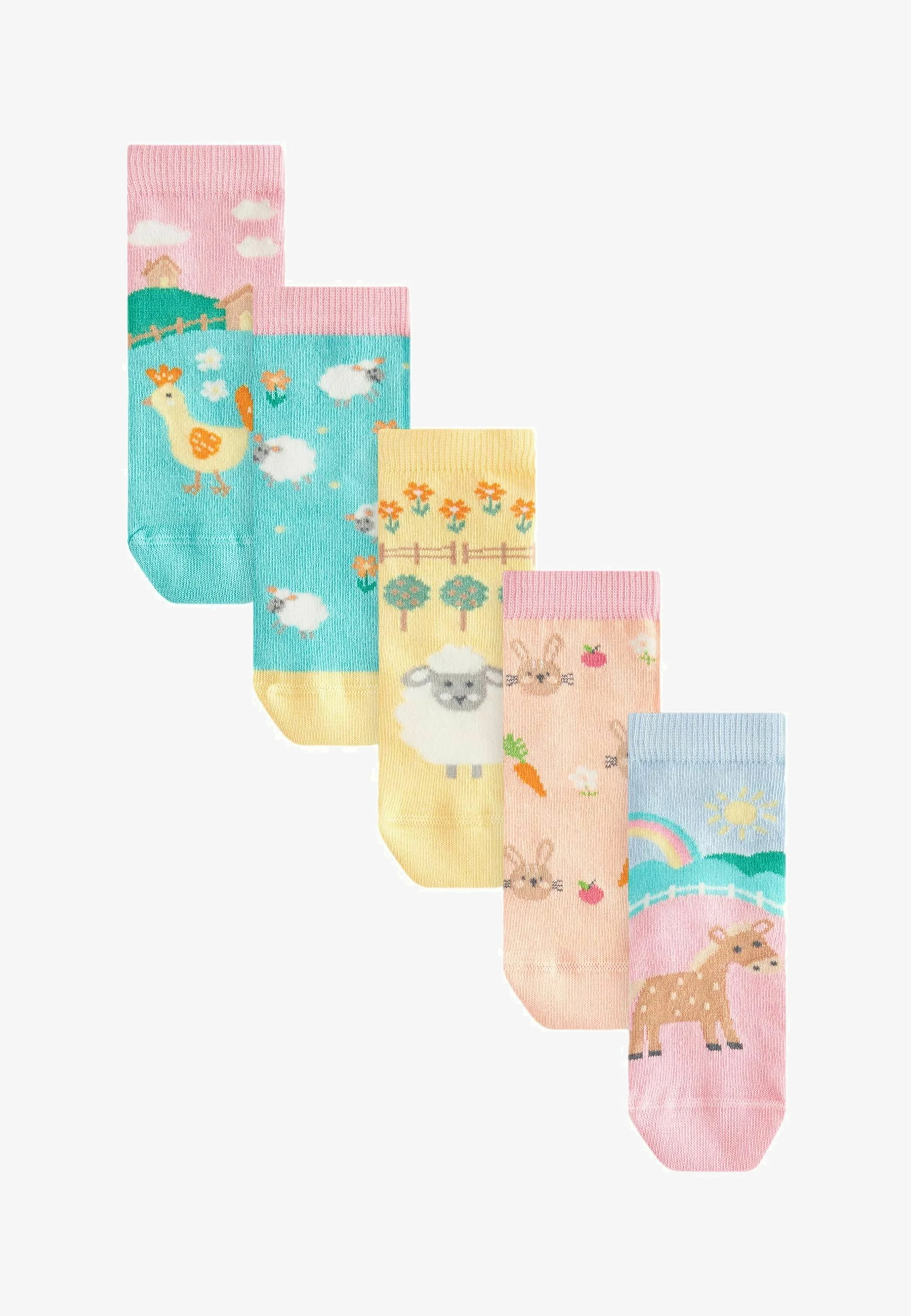 Pack de 5 calcetines con personajes de la granja Next Rich