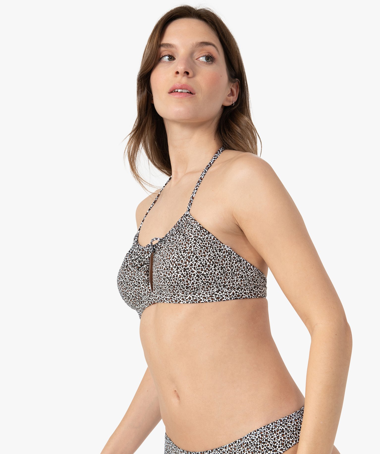 Haut de maillot de bain femme imprimé forme brassière imprime | GEMO